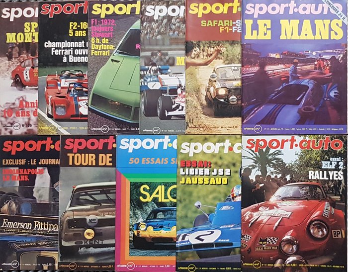 Sport-Auto Année 1972 (11 N°s) - 1972