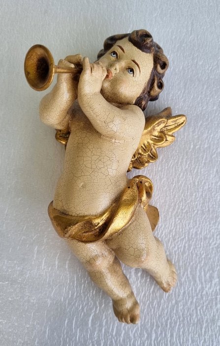 Südtirol  Engel Putte ca. 20 cm - Figurină - Lemn