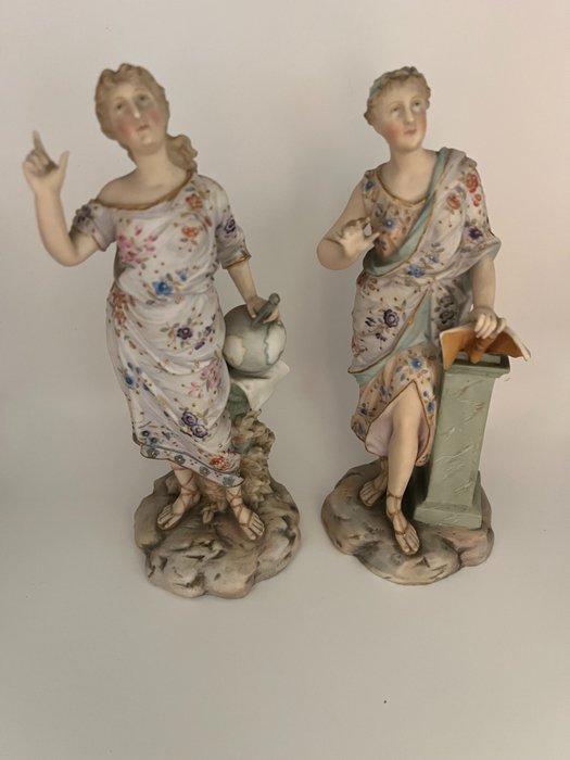 Volkstedt - Figur (2) - porselen-kjeks (ingen reservepris)