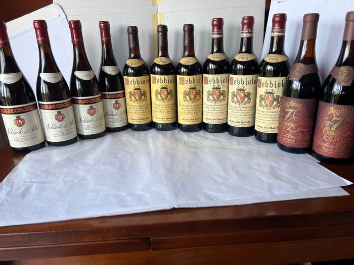 1995 x4 Mancardi, 1974 x3 Terre del Barolo, 1966 x3 Terre del Barolo & 1977 x2 Cascine Dogliani - Piemont - 12 Bottles (0.75L)