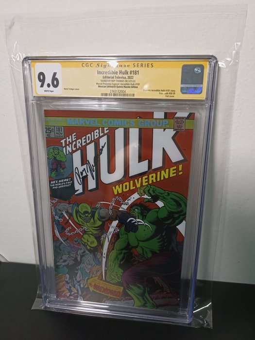 The Incredible Hulk 181 - signed by Roy Thomas - CGC Signature Series - 1 Signed graded comic - 2022 - CGC 9,6