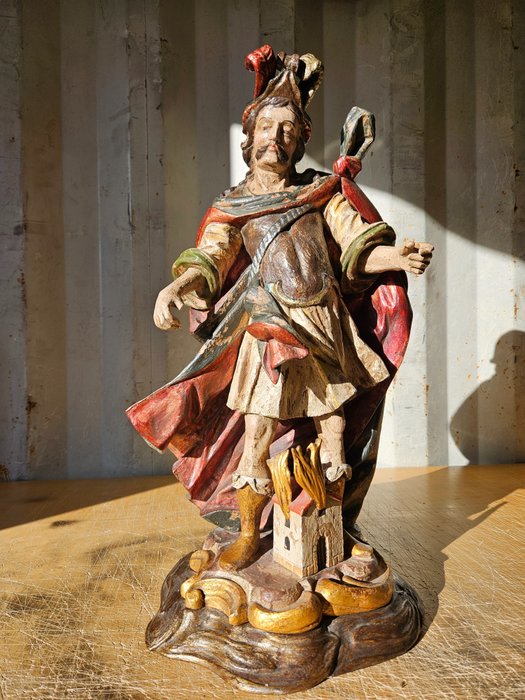 Hl. Florian 58 cm - Holz Hl. Florian 58 cm - 小雕像 - Hl. Florian - 木
