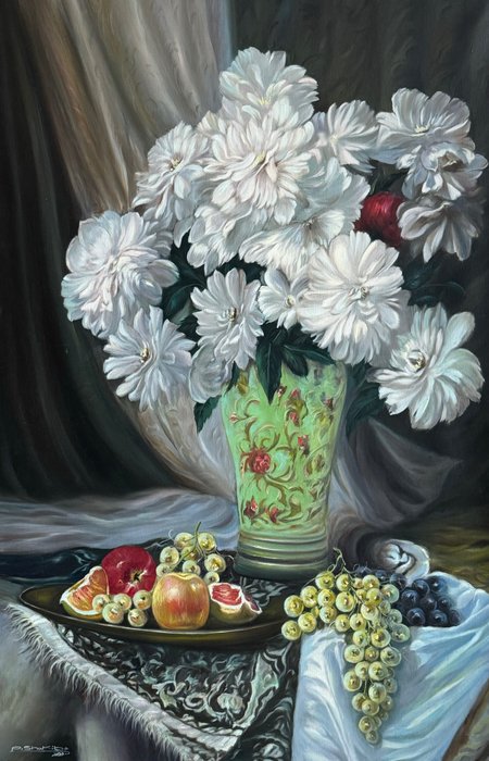 Poriya shakiba - Vase and fruits