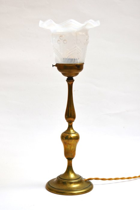 Henry G. Richardson & Sons, Attr. - Lampe de table - Laiton, Verre