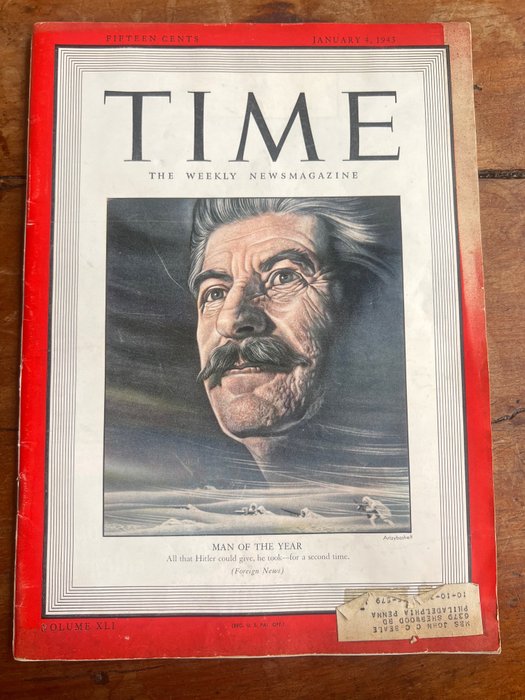 Verenigde Staten van Amerika - WW2 TIME Special Issue Magazine ''Man of the Year: Stalin'' - Ardennes Offensive - 4 January - 1943
