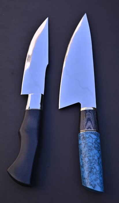 廚刀 - Chef's knife - 木頭（溫格）, pakka 木材、樹脂和高碳鋼 - 日本