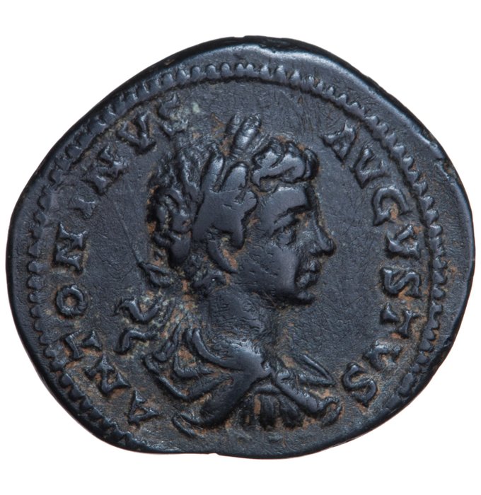 Roman Empire. Caracalla (AD 198-217). Limes Denarius  (No Reserve Price)