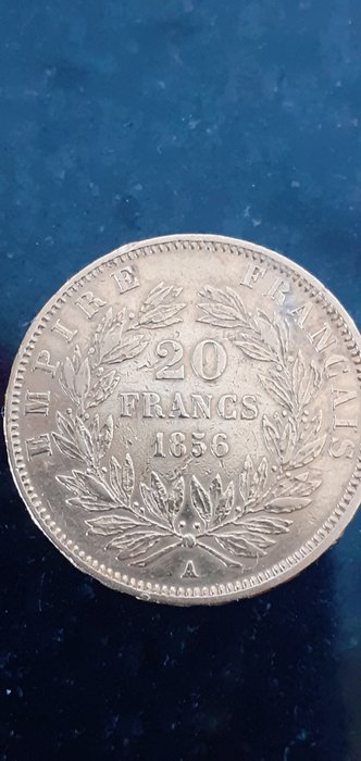 法國. 拿破崙三世 (1852-1870). 20 Francs 1856-A, Paris