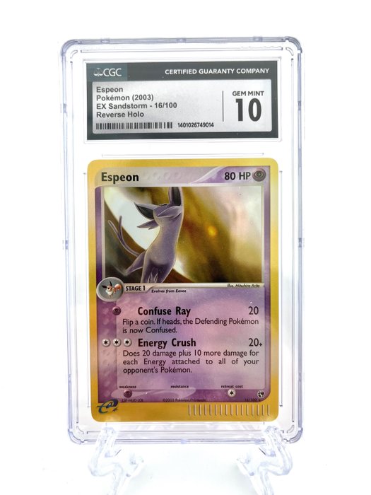 The Pokémon Company Graded card - Espeon reverse holo - EX Sandstorm - 16/100 - CGC 10