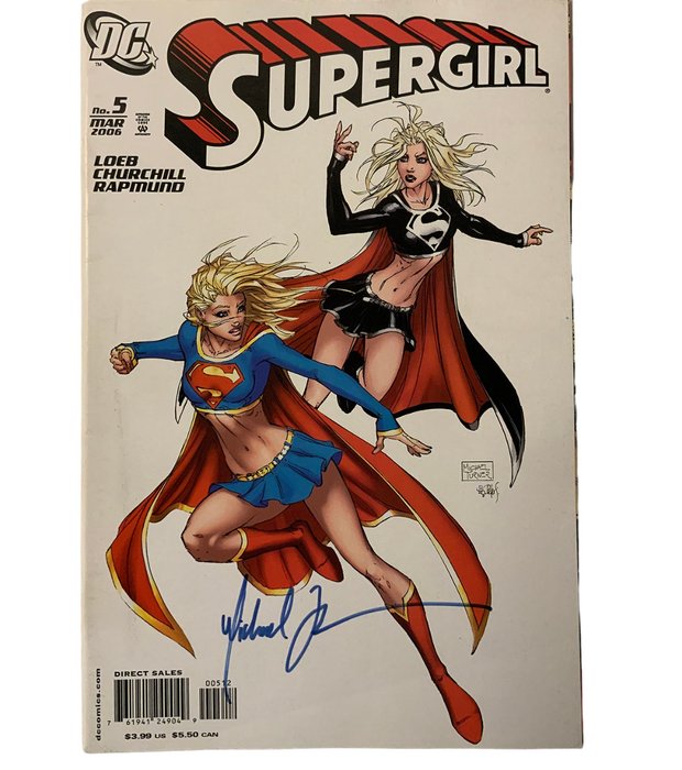 Supergirl (2005 Series) # 5 Variant Cover C (2nd Print) - Signed by Michael Turner! - 1 Signed comic - Første udgave - 2006