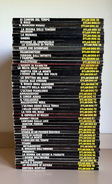 Dylan Dog nn. 50/99 - sequenza completa - 50 Comic - Erstausgabe - 1990/1994