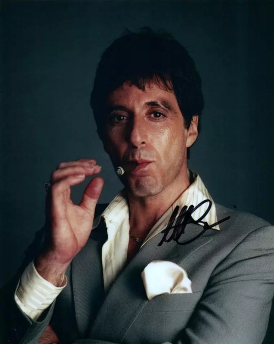 Scarface - Signed by Al Pacino (Tony Montana) 8x10" with Autograph COA