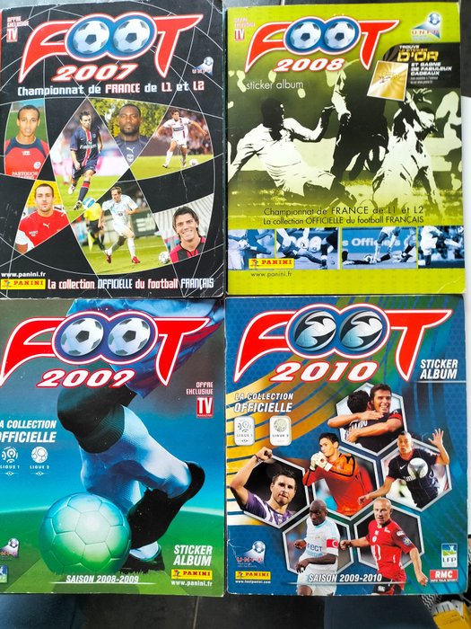 Panini - France Foot 2007/2008/2009/2010 - 4 Complete Album