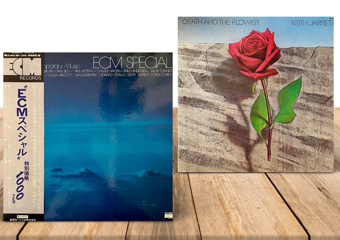 Keith Jarrett, Various Artists/Bands in Jazz - ECM Special Edition For Contemporary Music / Death And The Flower - 2 x JAPAN PRESS - MINT ! - LP-albummer (flere elementer) - 1. aftryk, Japanske udgivelser - 1973