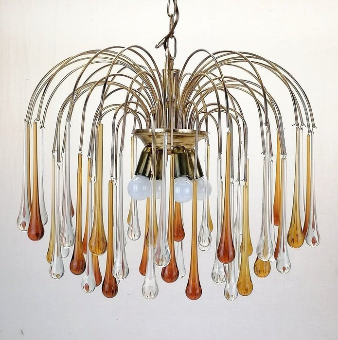 Manifattura muranese - 掛燈 - 蜘蛛 - 穆拉諾玻璃、金屬