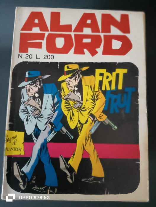 Alan Ford nn. 20, 21, 23/27, 29, 30, 35, 36, 41, 42 - n. 29 con adesivi - 13 Comic - Eerste druk - 1971/1972
