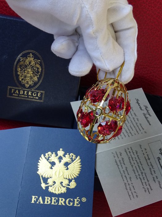 小雕像 - House of Fabergé - Napoleonic Imperial ornament Egg - Original box included - 金屬