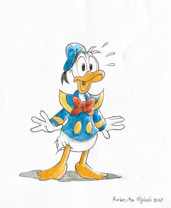 Migheli, Roberta - 1 Original drawing - Donald Duck - 2018