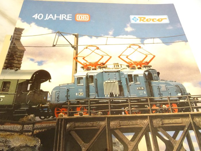 Roco H0 - 43031 - Elektrisk lokomotiv (1) - Togsett 40 år med DB elektrisk lokomotiv E-71 + 4 vogner - DB