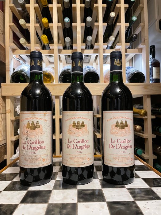 1996 Le Carillon de l'Angelus, 2nd wine of Chateau l'Angelus - 聖埃美隆 - 3 瓶 (0.75L)