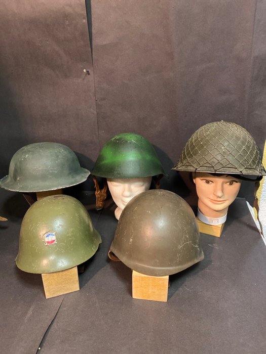 Alemania - Ejército/Infantería - Casco militar - Lote mixto de cascos de protección militar casco de acero casco de emergencia Ejército Internacional