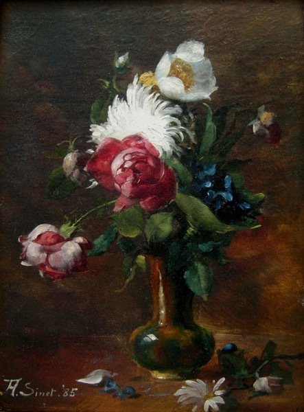 Andre Sinet (1867-after 1923) - A vase of flowers