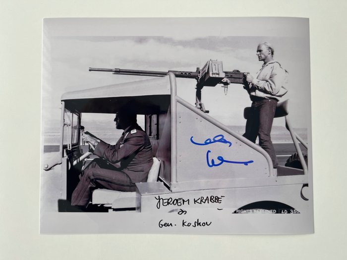 James Bond 007: The Living Daylights, Jeroen Krabbe as "Georgi Koskov" and Andreas Wisniewski as "Necros" double signed photo with B'BC
