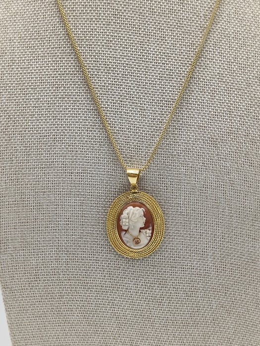 No Reserve Price - Pendant Gold-plated, Silver, Yellow gold Diamond 