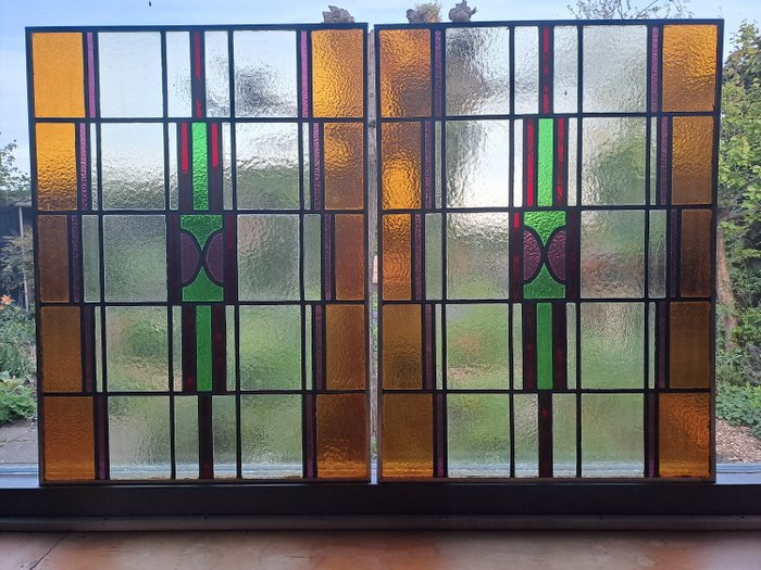 彩色玻璃窗 (2) - 藝術裝飾 - 1920-1930 