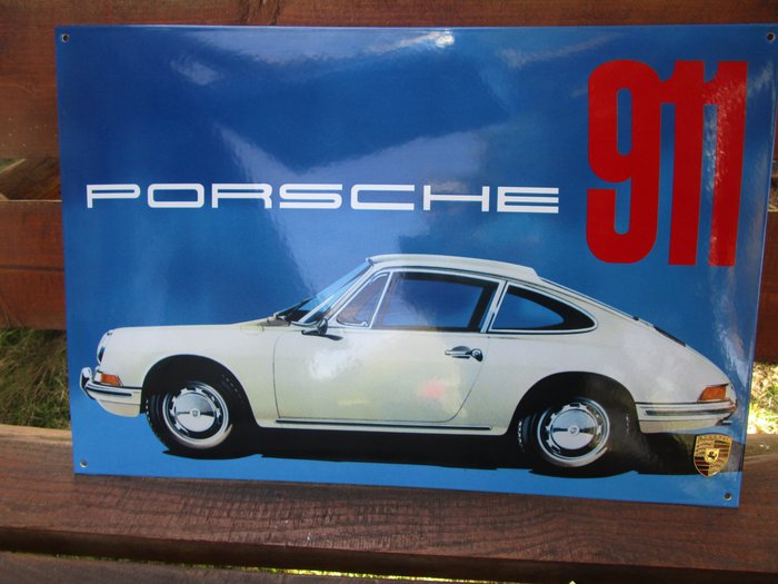 Porsche 911 - no. 0770/1000pcs. from 1999y - Sinal - enfeite de parede de loja - Esmalte