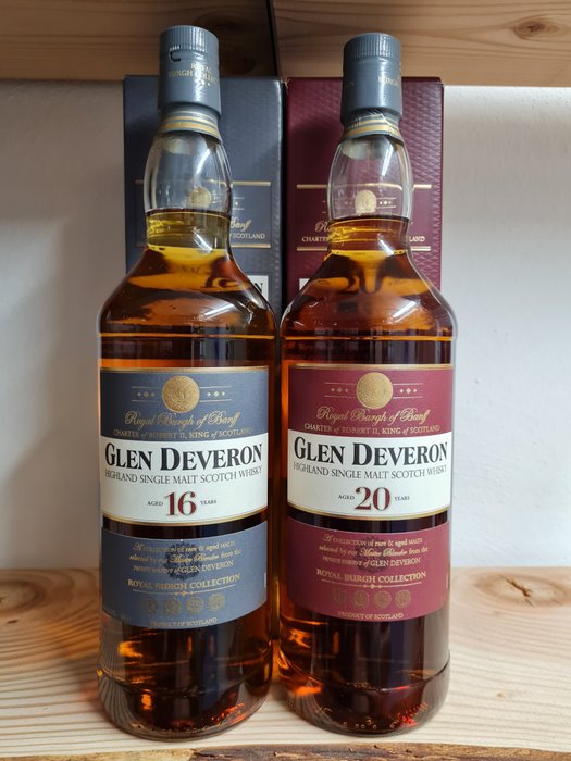 Glen Deveron - 16yo & 20yo Royal Burgh Collection - Original bottling  - 1000 毫升 - 2 瓶