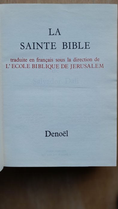 Anonyme - La sainte bible illustrée par Salvador Dali - 1972