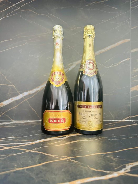 Krug, Louis Roederer, Grand Cuvée 2nd Edition & Brut Premier - Σαμπάνια Brut - 2 Bottles (0.75L)