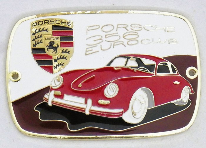 Merke Porsche 356 Euro Club Car Badge - Tyskland - 20. - slutten