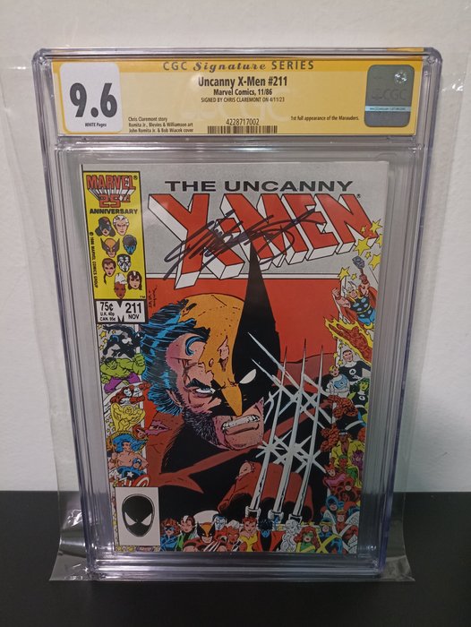 Uncanny X-Men 211 - Signed by Chris Claremont - 1 Signed graded comic - 1986 - CGC 9,6