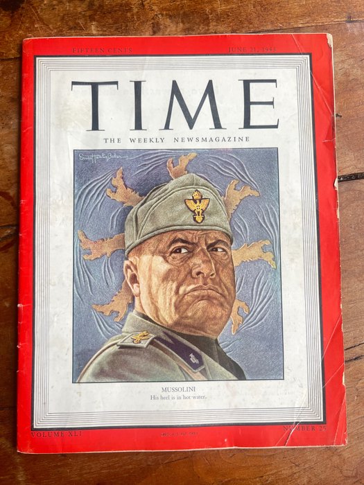 United States of America - WW2 TIME Special Issue magazine Benito Mussolini - Italy dictator - Invasion Italy - Liberation Italy - June 21 - 1943