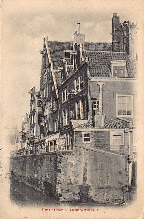 Holland - Amsterdam - udsigt over gamle byer - Postkort (129) - 1900-1960