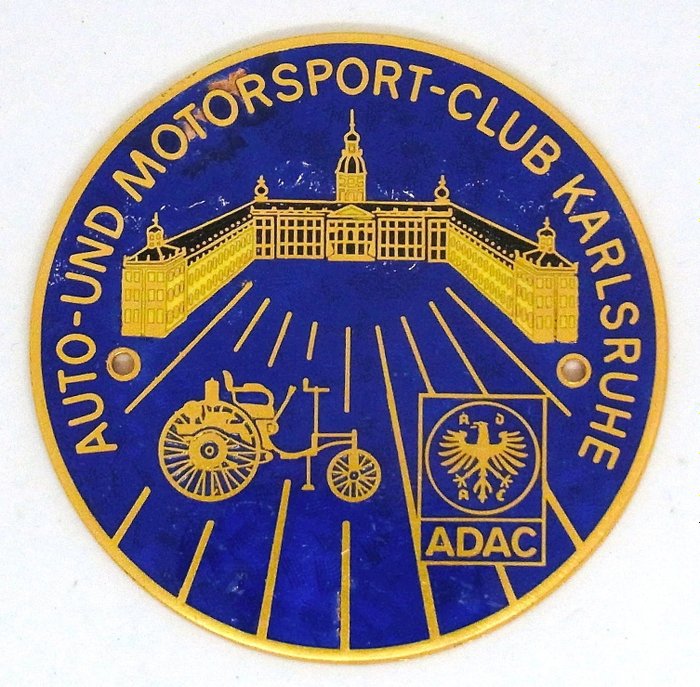 Abzeichen ADAC Karlsruhe Auto-und Motorsport-Club - Deutschland - 20. Jahrhundert - spät