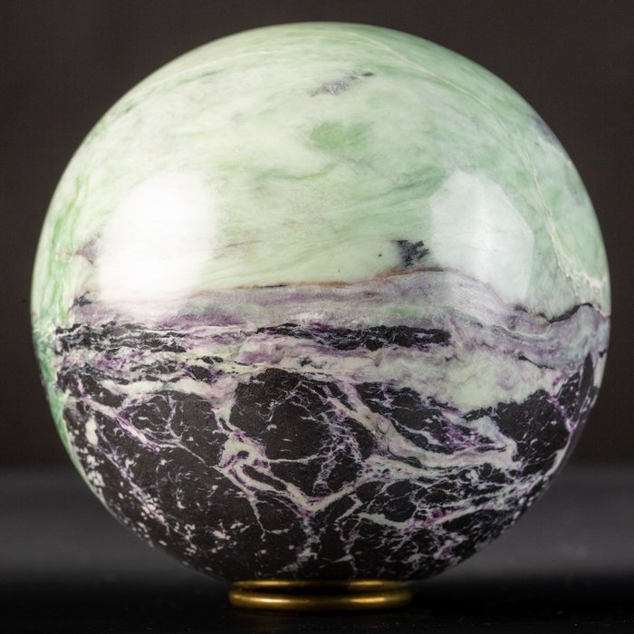 Ekstremt sjeldent mineral Sjelden Kammererite Sphere fra Russland - Høyde: 110 mm - Bredde: 110 mm- 2392 g