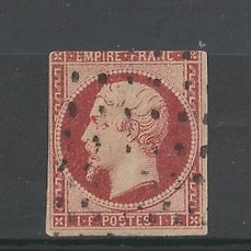 Frankrijk 1853 – nr. 18a donker karmijn gesigneerd prijs €4700