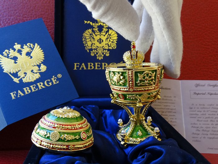 Statuetta - House of Fabergé - Imperial Egg  - Certificate of Authenticity - Smalto