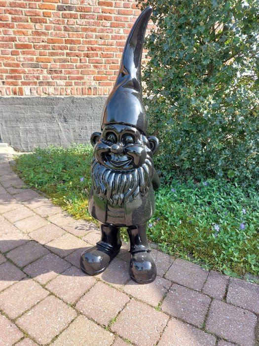 Staty, garden statue 95 cm high gnome pin hat - 95 cm - polyharts
