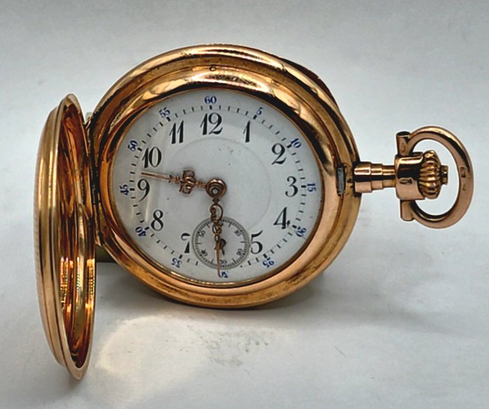 International Watch Co Schaffhausen - Seltene Damen 14Kt. Gold Savonette - Strahlengravur - Szwajcaria 1907
