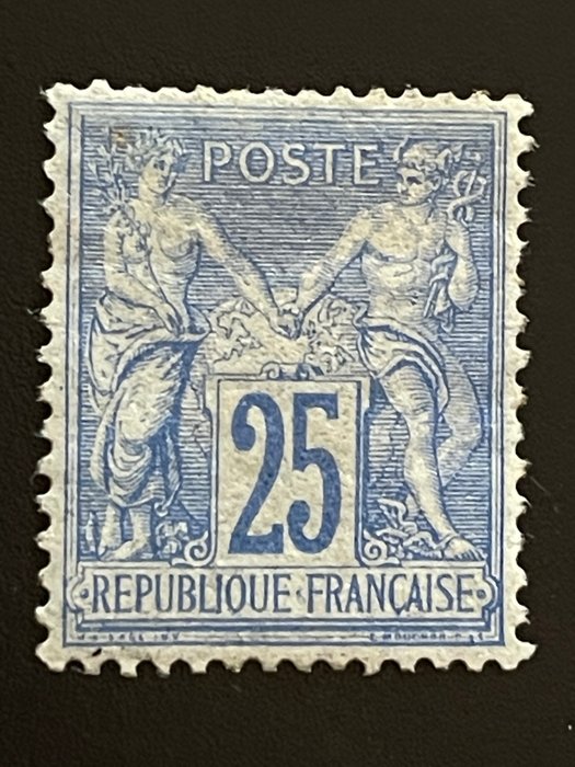 法國  - 1876年Sage N°78簽下Calvès。 - Yvert