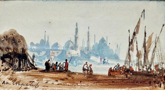 Louis Amable Crapelet (1822-1867) - Vue présumée du Caire