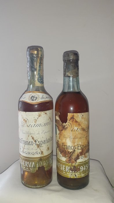 1945 Bodegas Franco-Españolas, Diamante - Rioja Reserva - 2 Medias botellas (0,375 L)