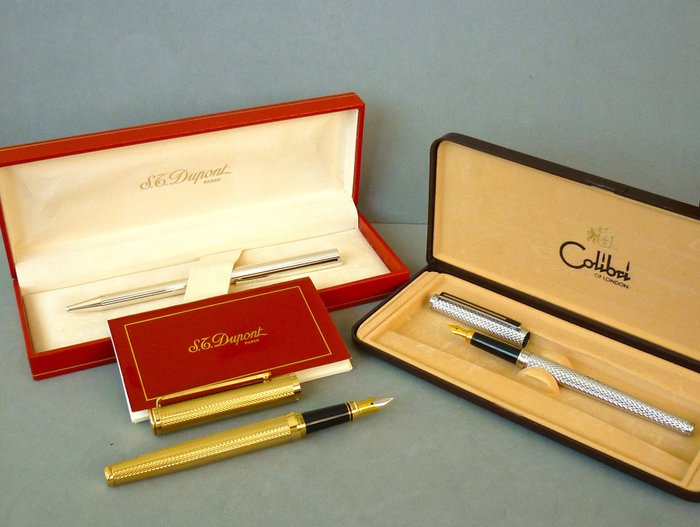 Colibri, Dupont - Gold & Silver Plated Fountain Pens & Ballpoint - Füllfederhalter