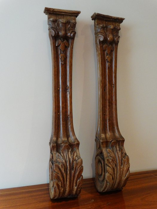 装饰饰品 (2) - 约 1700 年，家具或楼梯的一部分 - 佛兰德斯 