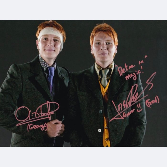 Harry Potter - Signed by James and Oliver Phelps (Fred and George Weasley)