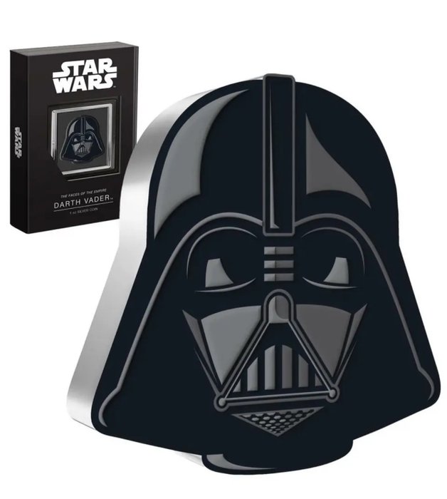 紐埃. 2 Dollars 2021 Star Wars™ - Faces of the Empire™ - Darth Vader™", 1 Oz (.999)